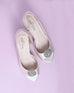 Joy Ivory Wedding Shoes with Silver Vintage Brooch - Ellie Wren