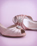 Abby Tropical Blush Shoes with Simple Crystal Adornment - Ellie Wren
