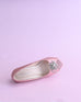 Nicole Blush Bridal Wedges with Crystal & Pearl Flower Adornment - Ellie Wren
